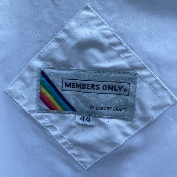 Vintage Members Only Jacket - White - Picture 7 of 13